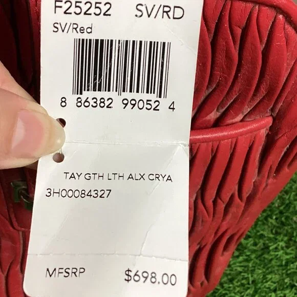 Coach Taylor Gathered Leather Alexis Carryall Tote Red NWT - Picture 10 of 16